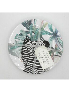 Fig & Fern 8.25 In. Salad Plates Safari Water Color Patricia Pinto NEW 4 Designs